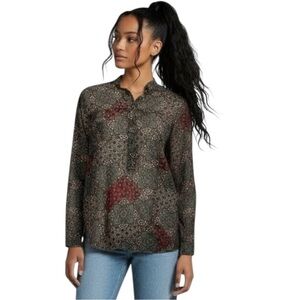 Ro & De Long Sleeve Sheer Top